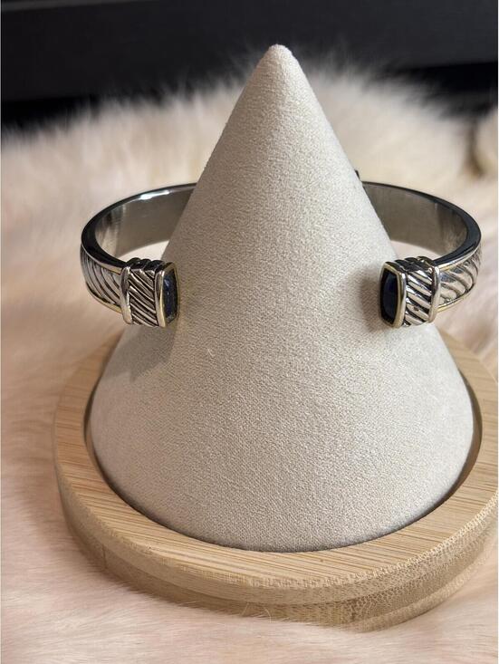 Cannes Size 7 Silver Tone Ring with Blue Stone main image 4